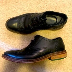 Cole Haan Black Leather Colton Wingtip Oxford